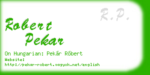 robert pekar business card